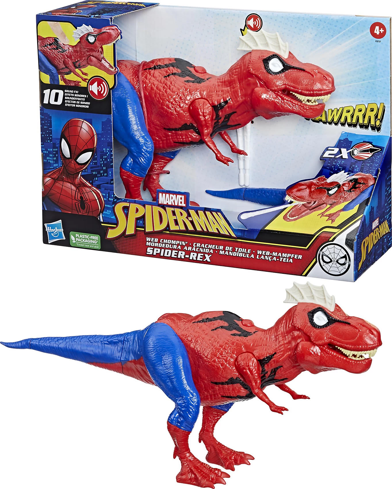 Hasbro Marvel Spider-Man Web-Mampfer Spider-Rex 4 Hasbro Marvel Spider-Man Web-Mampfer Spider-Rex – Bild 2