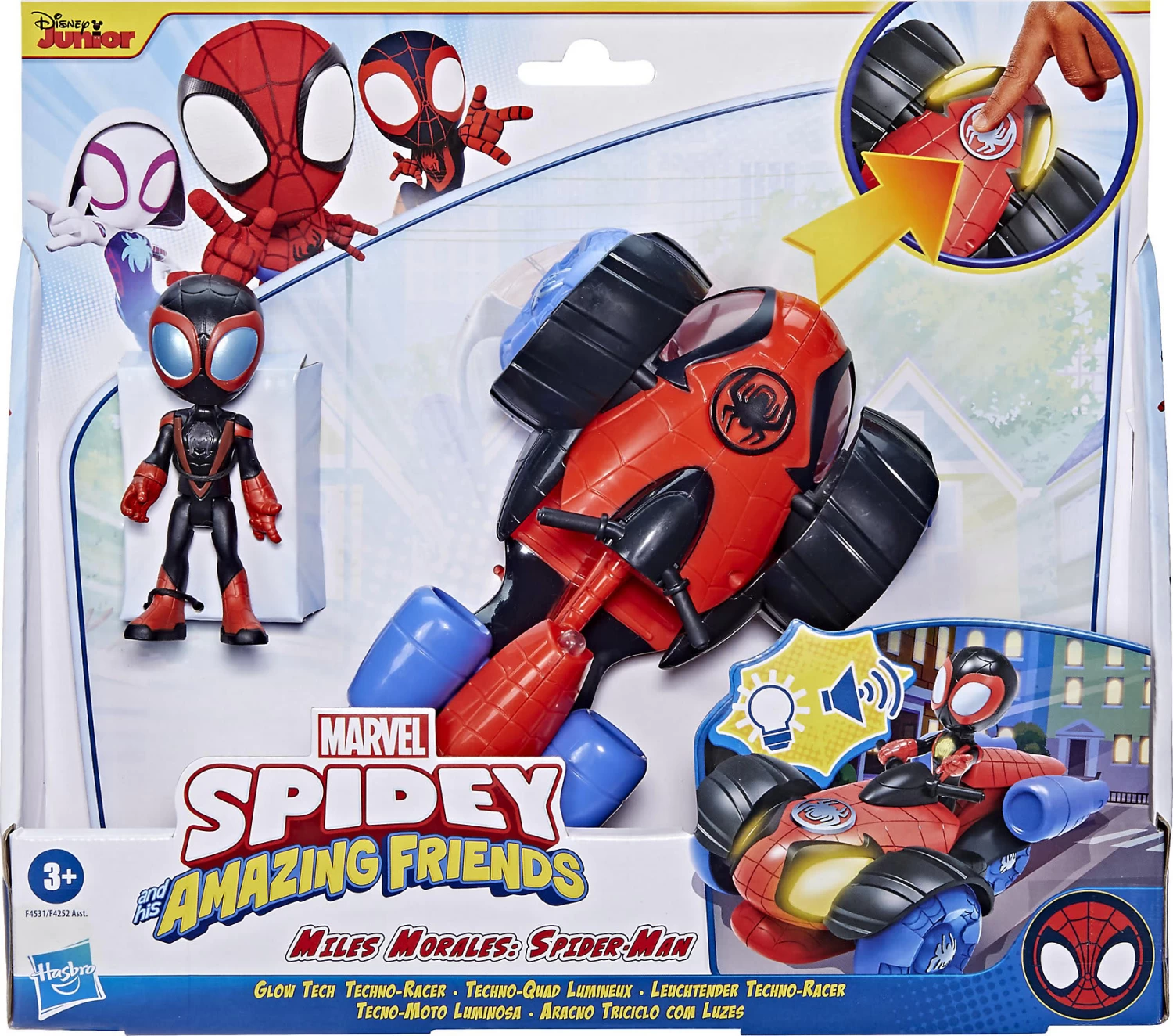 Hasbro Marvel Spidey And His Amazing Friends Leuchtender Techno-Racer 6 Hasbro Marvel Spidey And His Amazing Friends Leuchtender Techno-Racer – Bild 4